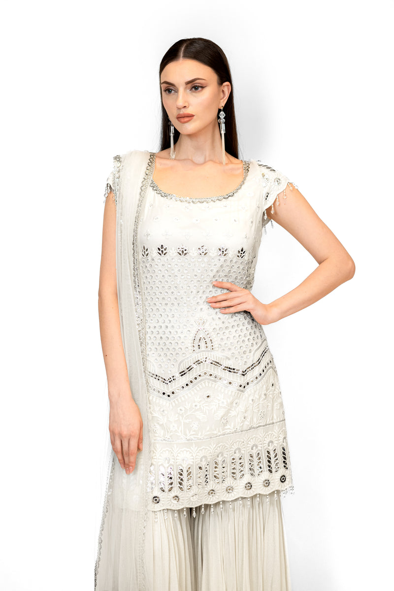 white anarkali kurtas online shopping