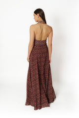 Adha purple printed top with palazzo