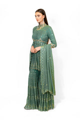 Green anarkali kurtas online shopping india