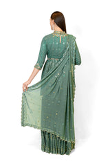 Green anarkali kurtas online shopping india