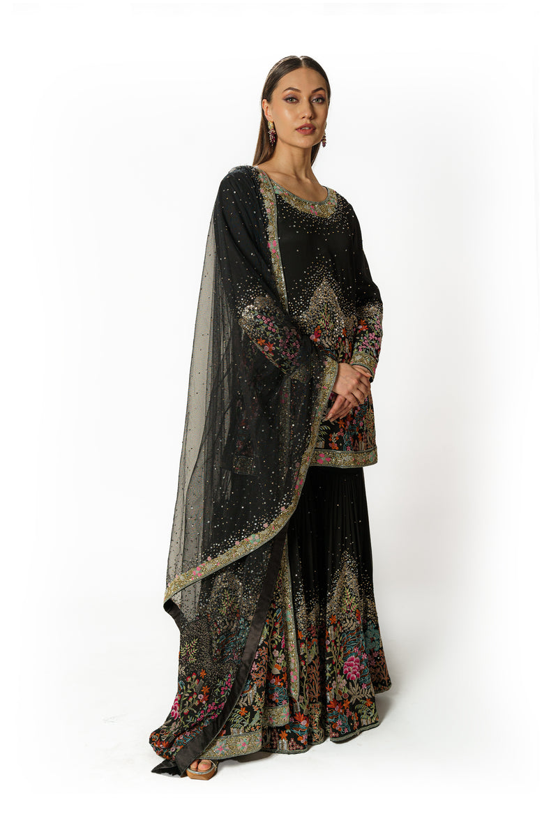 Ayat black gharara set