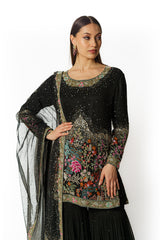 Ayat black gharara set