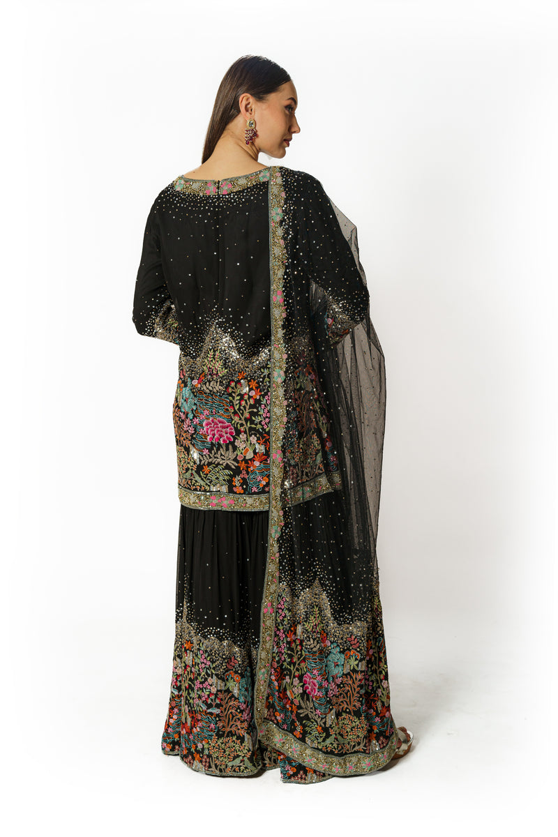 Ayat black gharara set