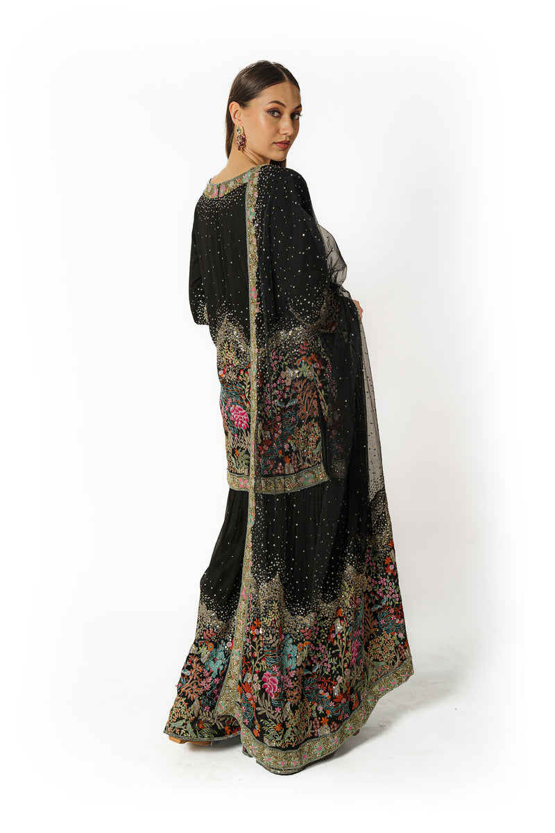 Ayat black gharara set