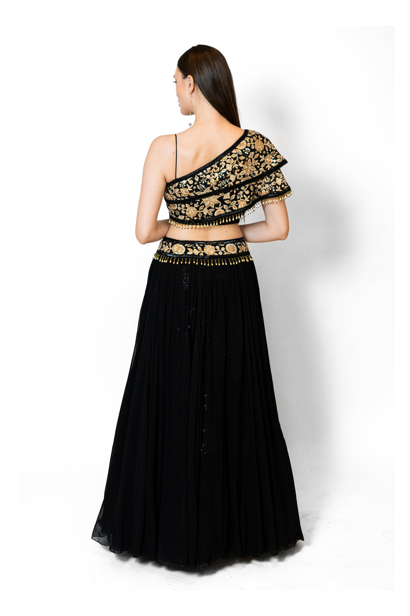 Black lehenga for women for party wear