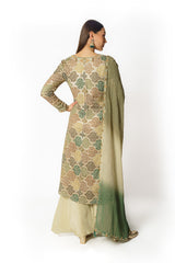 Ayat green multicolor bandhani kurta set