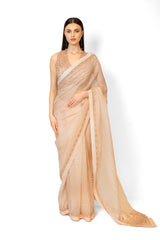 Blush Pink Organza ZAYNAB SARI SET