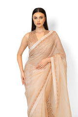 Blush Pink Organza ZAYNAB SARI SET