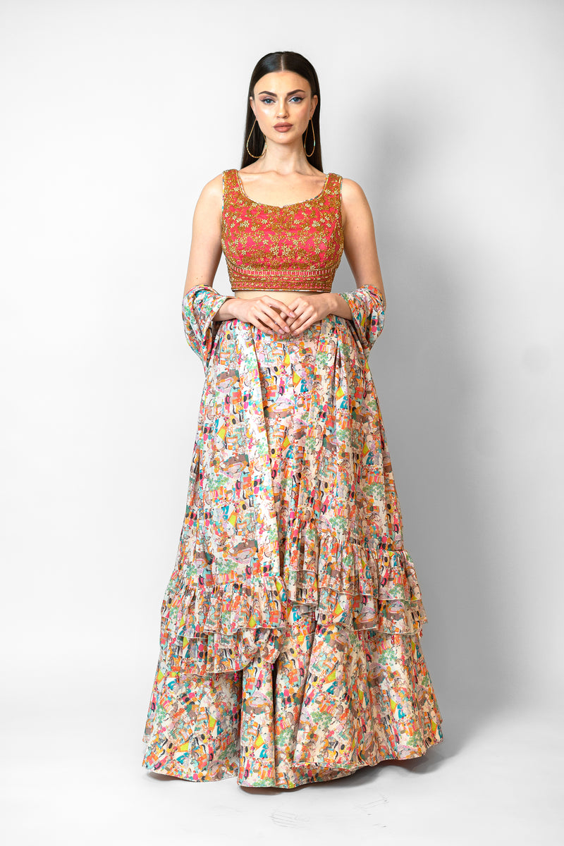 Simple lehenga for party