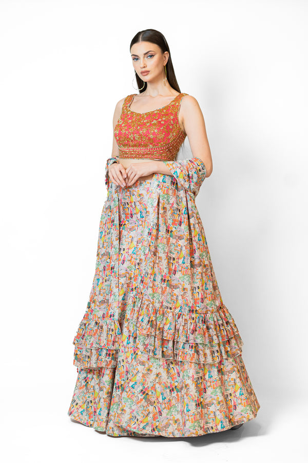 Simple lehenga for party