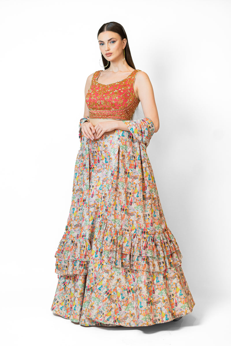 Simple lehenga for party