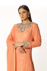 Ayat peach kurta set