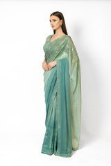 Blue Reception sarees