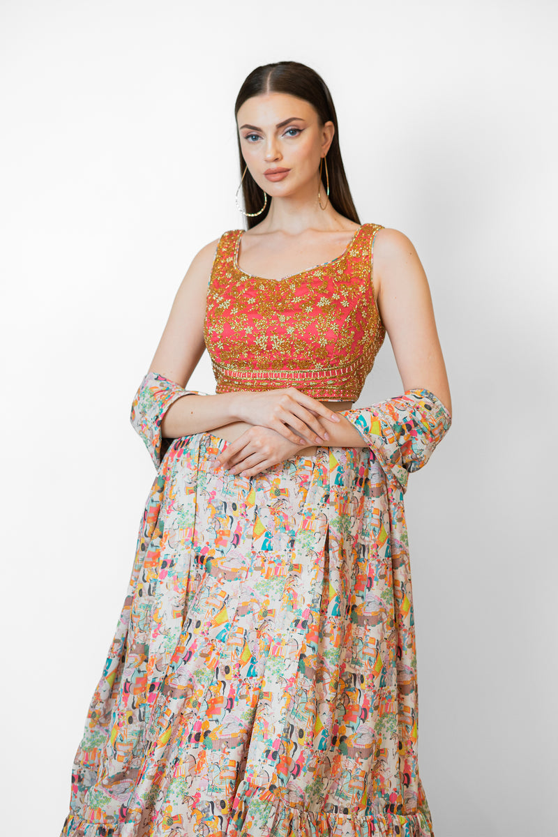 Simple lehenga for party
