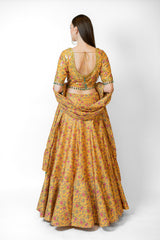 Light printed lehenga sets for girls