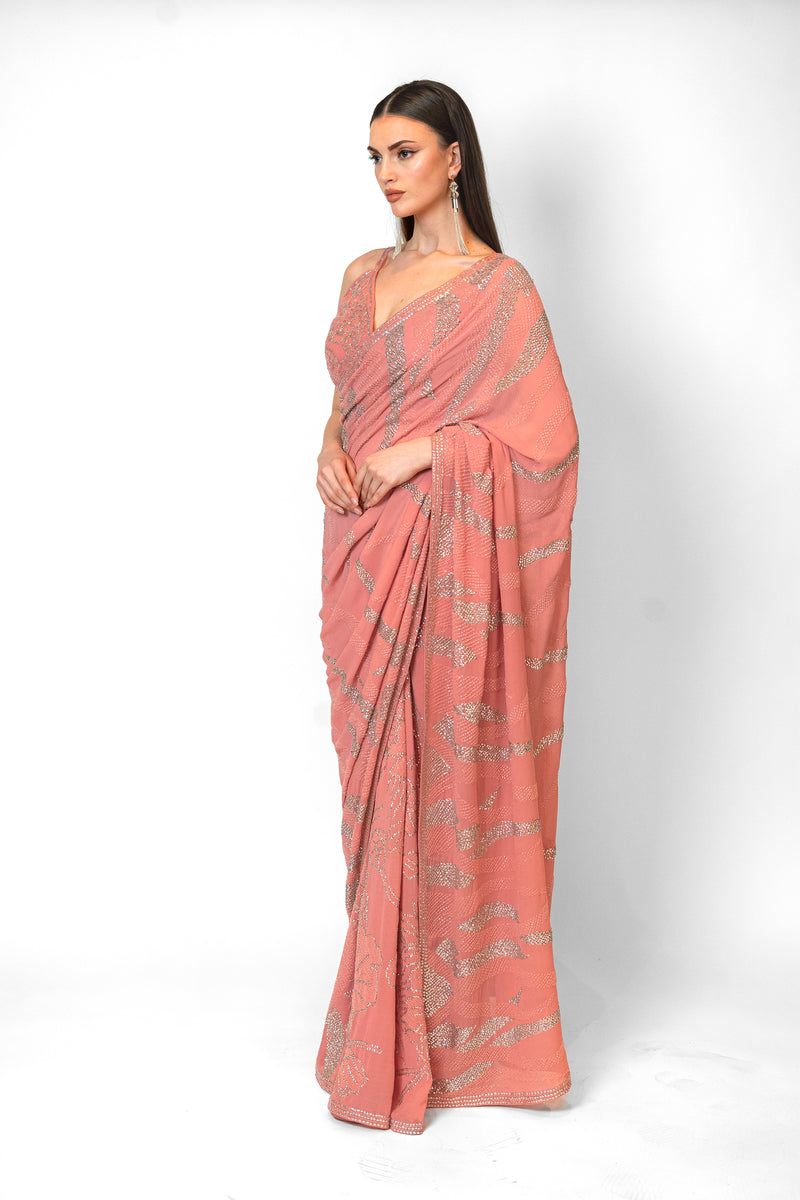 Georgette designer sarees online shopping