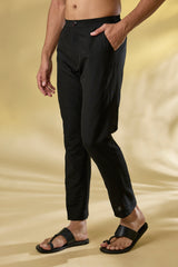 BLACK GORGETTE THREAD+SEQUIN