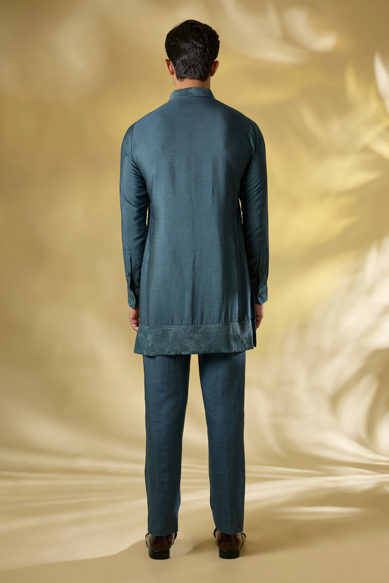 TEAL DOLA SILK MULTI COLOR