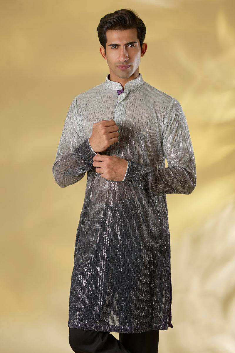 SHADED IVORY TO CHARCOL GREY