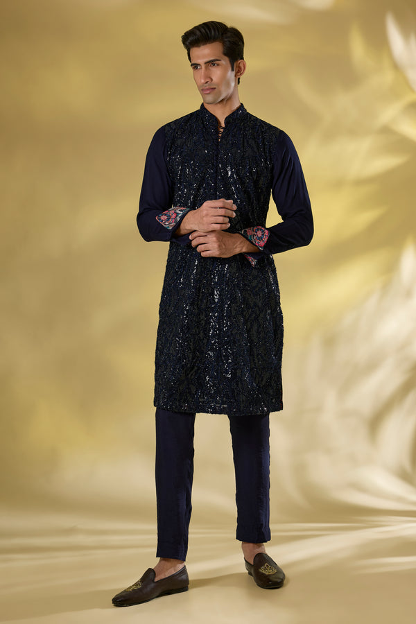 DARK BLUE NET FRONT EMBO.