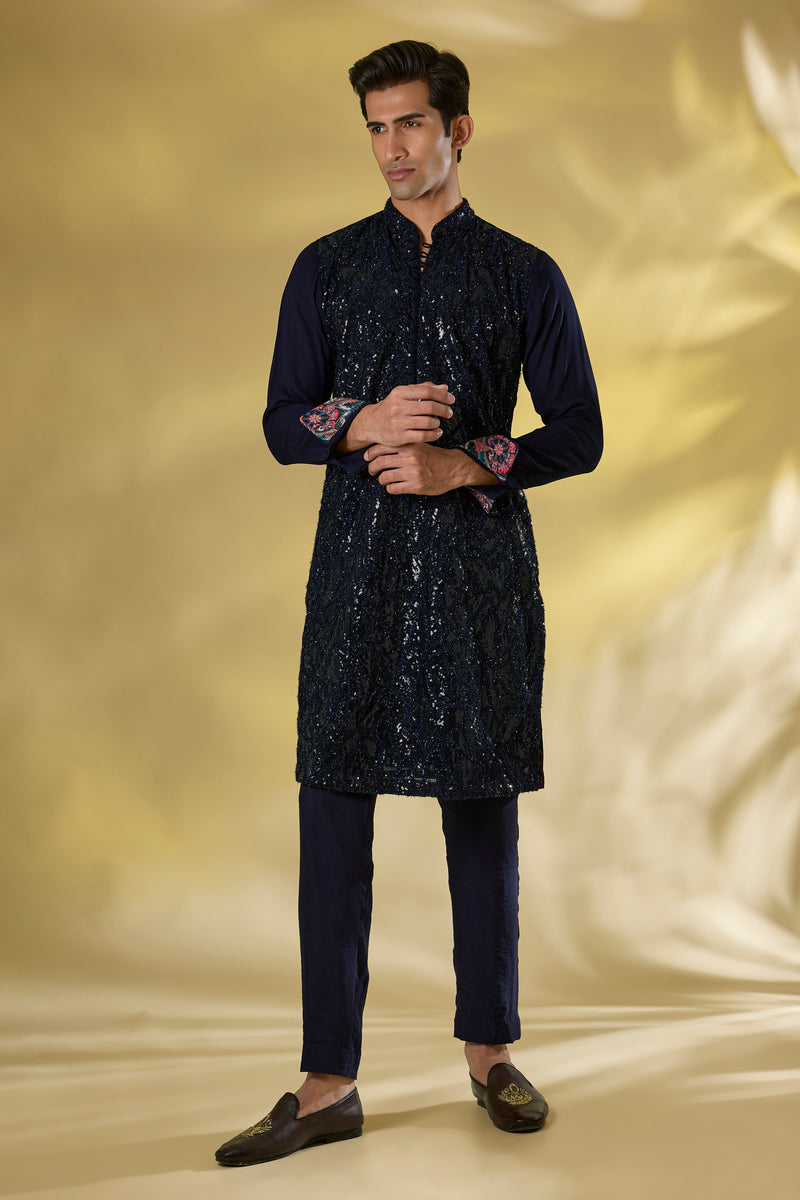 DARK BLUE NET FRONT EMBO.
