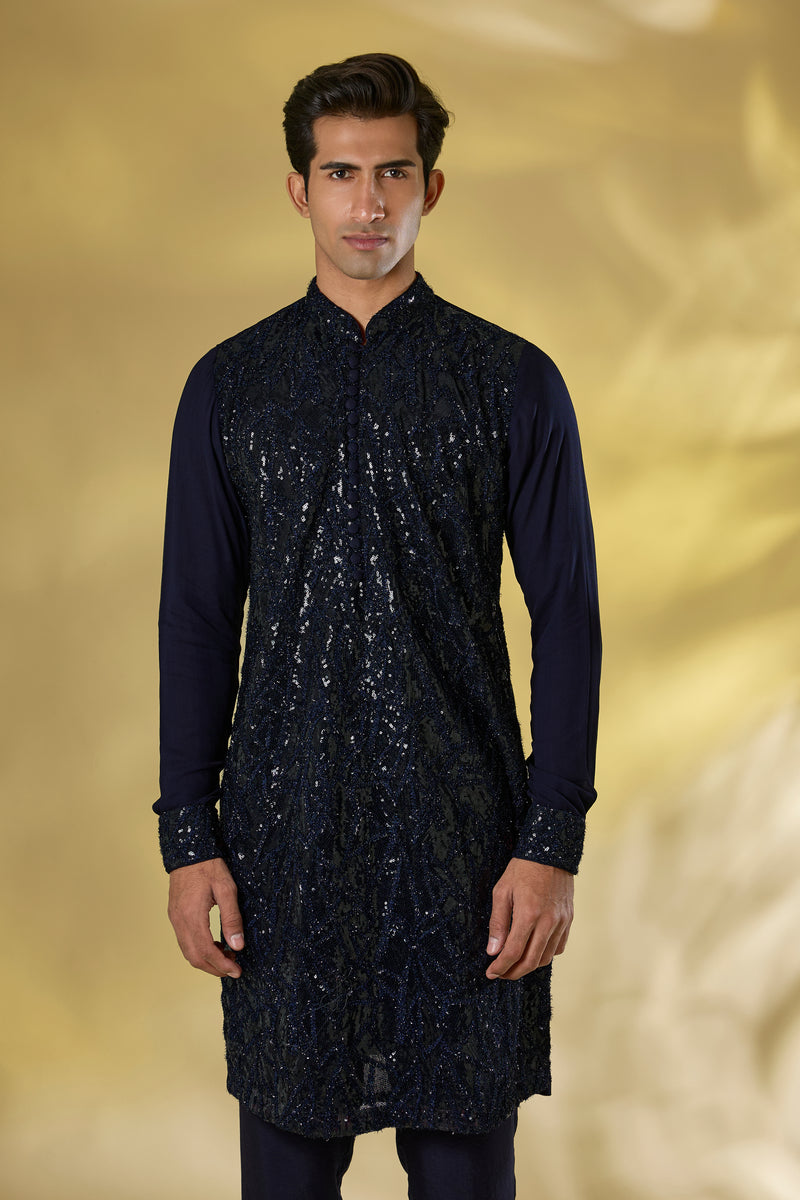 DARK BLUE NET FRONT EMBO.