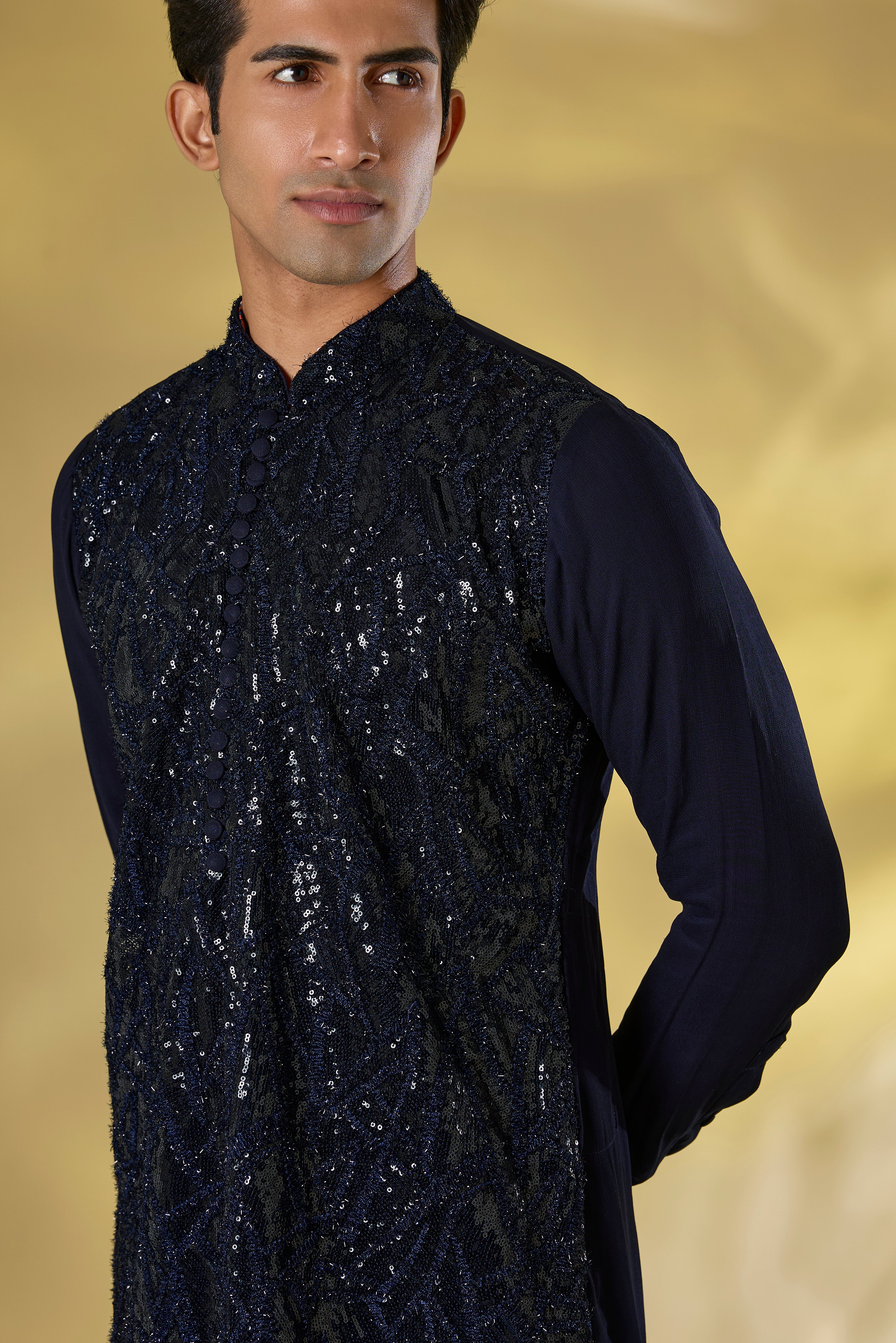 DARK BLUE NET FRONT EMBO.