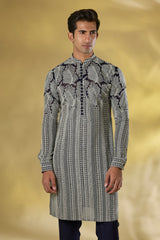 DARK BLUE GORGETTE KURTA W