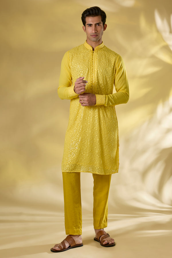 YELLOW GORGTTE THREAD + SEQUIN