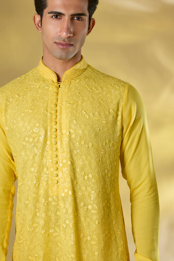 YELLOW GORGTTE THREAD + SEQUIN