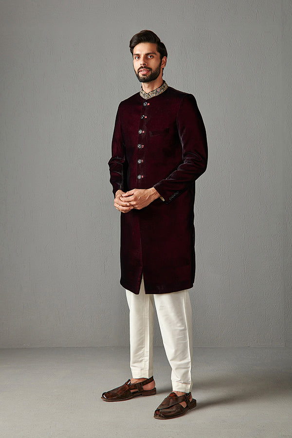 BLACK - VELVET SHERWANI
