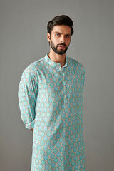 AQUA-GORGETTE KURTA