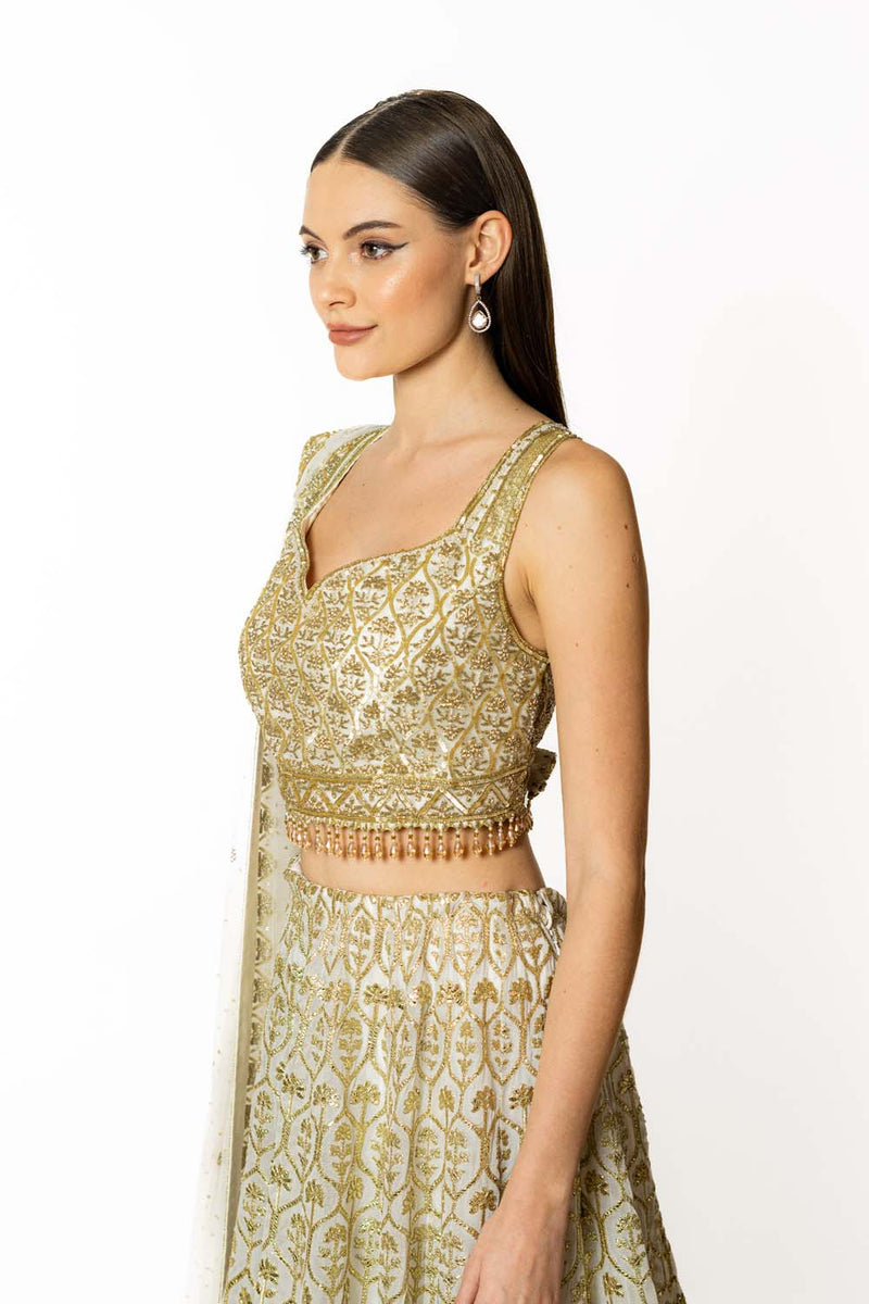 IVORY NADIA LEHENGA SET