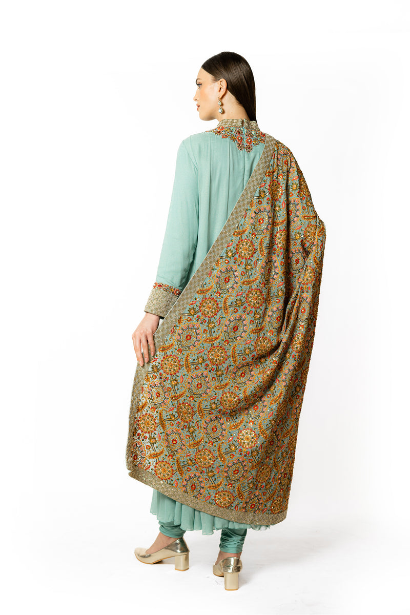 RANIA AQUA KURTA SET