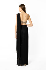 SAIRAA BLACK SARI SET