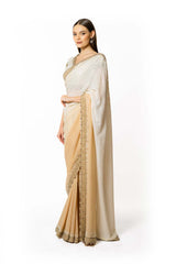 SHADED IVORY ZAYNAB SARI SET