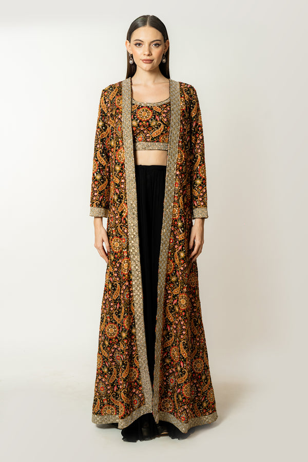 RABIA BLACK JACKET SET