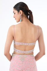 Zaynab pink sari set