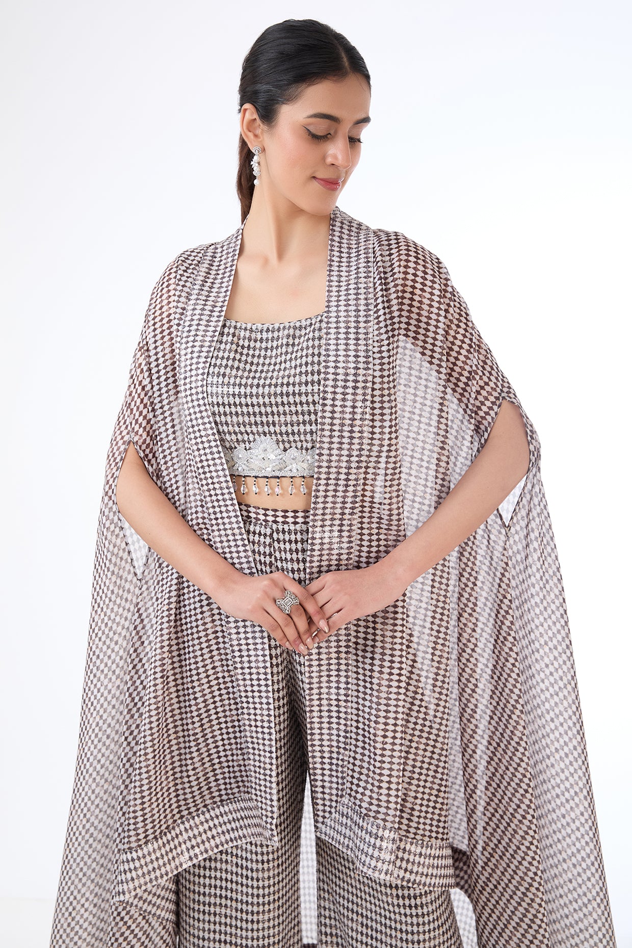 Rabia printed jacket set