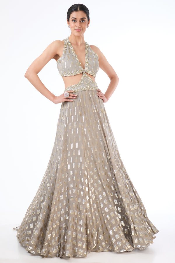 Adha grey gown