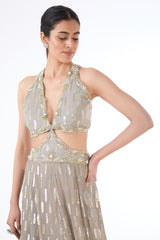 Adha grey gown