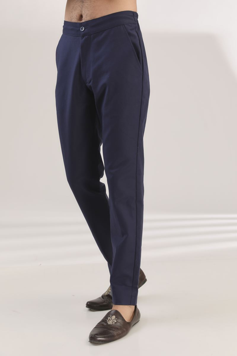 BLUE FULLY EMNROIDERED KURTA WITH BUNDI AND PANTS
