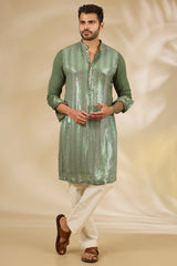 Moss Green Sequin Kurta Set