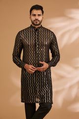 Forest Green Georgette Sequin Embroidered Kurta Set
