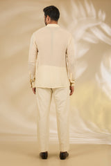 Cream Indo-Western Jacket Set