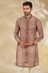 Leopard Print Georgette Kurta Set