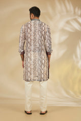 Snake Print Georgette Kurta Set