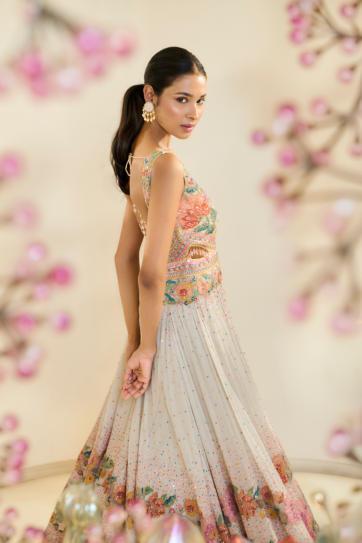 IVORY FLORAL GOWN