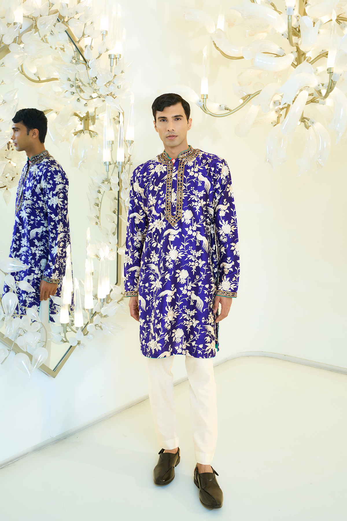 Indigo Blue Parsi Kurta Set
