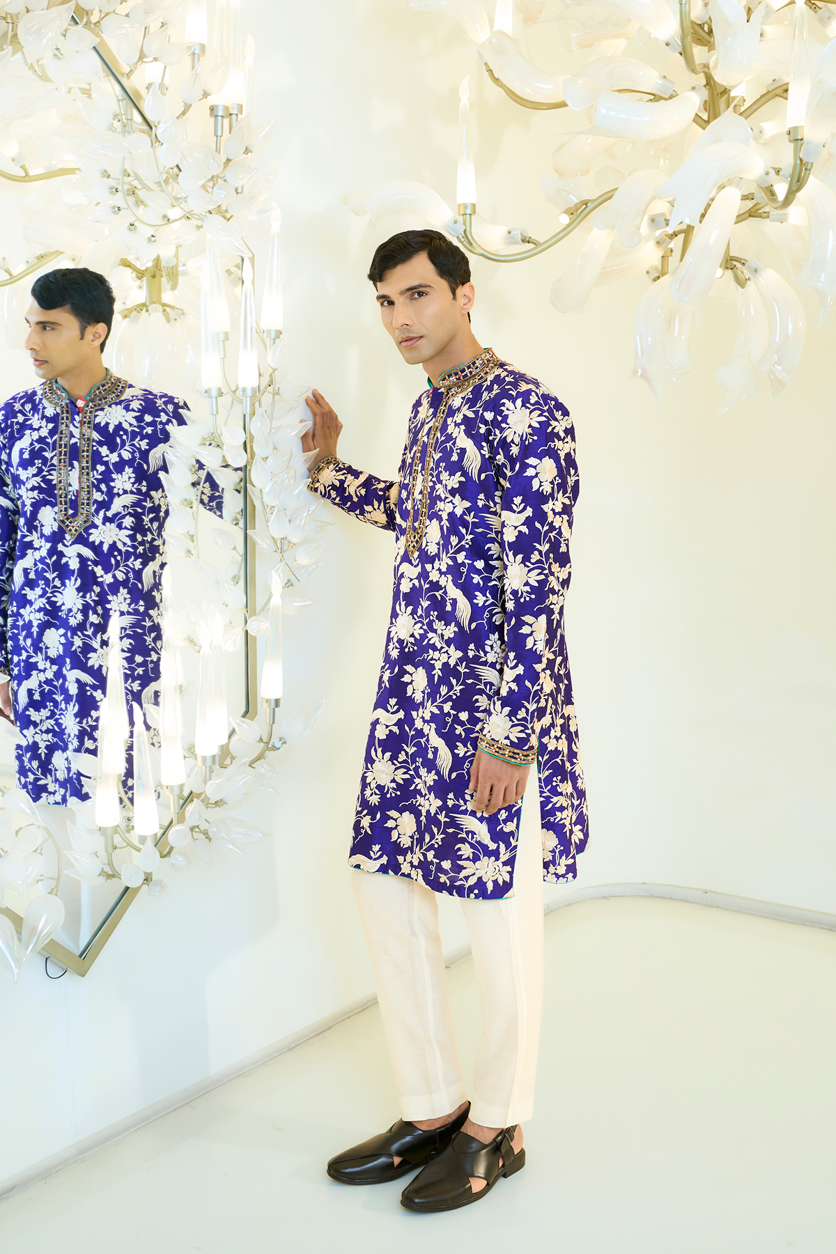 Indigo Blue Parsi Kurta Set
